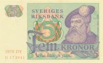 Su&egrave;de 5 Kronor - Gustav Vasa - 1978 - P.51