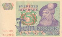 Suède 5 Kronor - Gustav Vasa - 1978 - Série DX - P.51d