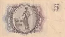 Su&egrave;de 5 Kronor - Roi Gustaf VI - 1956 -  S&eacute;rie KC - P.42c