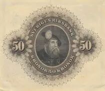 Su&egrave;de 50 Kronor - Svea - Gustav Vasa - 1958 - S&eacute;rie O - P.44d