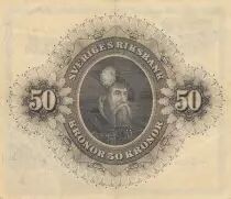 Su&egrave;de 50 Kronor - Svea - Gustav Vasa - 1960 - S&eacute;rie A - P.47b