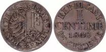 Suisse 1 Centime, Canton de Genève - 1840