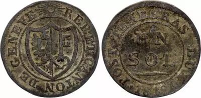 Suisse 1 Sol - Canton de Gen�ve - 1819