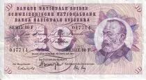Suisse 10 Francs - Gottfried Keller - Fleurs - 1972 - P.45r