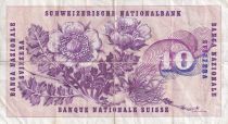 Suisse 10 Francs - Gottfried Keller - Fleurs - 1974 - P.45p