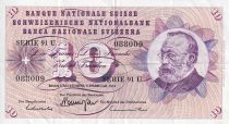 Suisse 10 Francs - Gottfried Keller - Fleurs - 1974 - P.45t