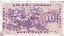Suisse 10 Francs 1969 - Gottfried Keller, Oeillets - S&eacute;rie 61 X