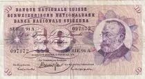 Suisse 10 Francs 1974 - Gottfried Keller, Oeillets - S&eacute;rie 94 A