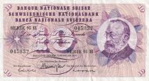 Suisse 10 Francs Gottfried Keller, Oeillets - 07-02-1974 - Série 95H