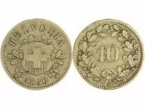 Suisse 10 Rappen Armoiries