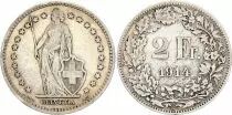 Suisse 2 Francs - Helvetia - 1914 - B Berne - Argent
