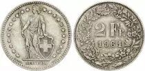 Suisse 2 Francs - Helvetia - 1961 - B Berne - Argent