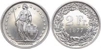 Suisse 2 Francs - Helvetia - 1977