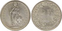Suisse 2 Francs Helvetia - 1963 - B Bern - Argent