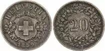 Suisse 20 Centimes - Armoiries - 1859