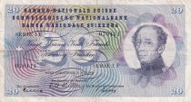 Suisse 20 Francs - Guillaume-Henri Dufour - Chardon argenté - 1954 - P.46a