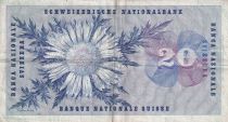 Suisse 20 Francs - Guillaume-Henri Dufour - Chardon argenté - 1961 - P.46i