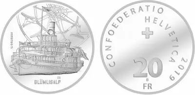 Suisse 20 Francs - SS Bl�mlisalp - 2019 Argent