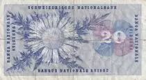 Suisse 20 Francs, Guillaume-Henri Dufour, chardon argent&eacute; - 02-04-1964 - S&eacute;rie 41C