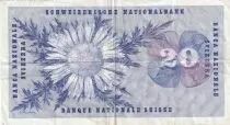 Suisse 20 Francs, Guillaume-Henri Dufour, chardon argent&eacute; - 21-01-1965 - S&eacute;rie 43E