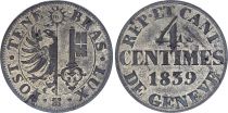 Suisse 4 Centimes, Canton de Genève - 1839