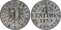 Suisse 4 Centimes, Canton de Genève - 1839