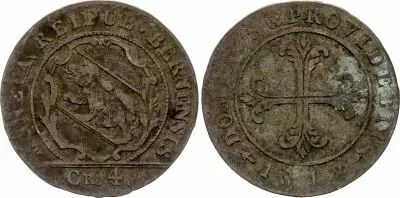 Suisse 4 Kreuzer - Canton de Berne - 1818