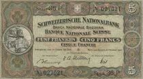 Suisse 5 Francs - 16-10-1947 - P.11m