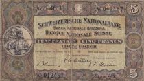 Suisse 5 Francs William Tell - 20-01-1949 - Série 46 T