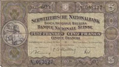Suisse 5 Francs William Tell - 22-02-1951 - S�rie 50 Y