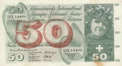 Suisse 50 Francs - R�colte des pommes - 21-01-1965 - S�rie 19X