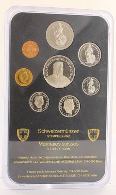 Suisse Coffret FDC 8 monnaies - 1 centime  5 Francs - Berne - 1995
