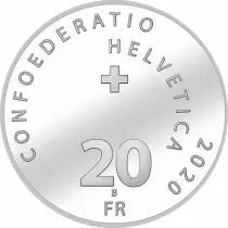Suisse Roger Federer 20 Francs Suisse 2020 Argent Suisse