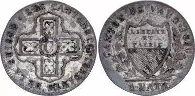 Suiza 1 Batz, Canton de Vaud - 1830