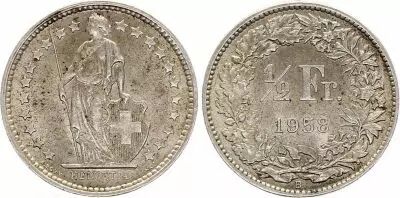 Suiza 1 Franc Helvetia - 1914 B Bern