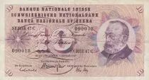 Suiza 10 Francs - Gottfried Keller - Carnation Flowers - 01-01-1967 - Serial 47C