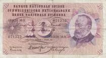 Suiza 10 Francs - Gottfried Keller - Carnation Flowers - 02-04-1964 - Serial 38E