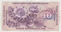 Suiza 10 Francs - Gottfried Keller - Carnation Flowers - 15-05-1968 - Serial 53S