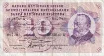 Suiza 10 Francs - Gottfried Keller - Flowers - 1974 - P.45p