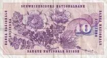 Suiza 10 Francs - Gottfried Keller - Flowers - 1974 - P.45p