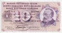 Suiza 10 Francs - Gottfried Keller - Flowers - 1974 - P.45t