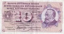 Suiza 10 Francs 1972 - Gottfried Keller, Carnation Flowers - Serial 76 Y