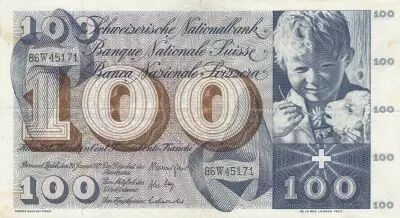Suiza 100 Francs - Child  St Martin - 24-02-1972 - Serial 86W