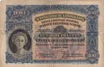 Suiza 100 Francs Woman\'s head - 01-04-1924 - S�rie 4G