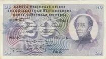 Suiza 20 Francs - Guillaume-Henri Dufour - Silver thistle - 05-07-1956 - Serial 10K