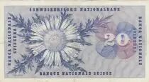Suiza 20 Francs - Guillaume-Henri Dufour - Silver thistle - 05-07-1956 - Serial 10K