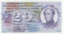 Suiza 20 Francs - Guillaume-Henri Dufour - Silver thistle - 07-02-1974 - Serial 97C