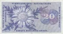 Suiza 20 Francs - Guillaume-Henri Dufour - Silver thistle - 07-03-1973 - Serial 87E