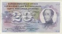 Suiza 20 Francs - Guillaume-Henri Dufour - Silver thistle - 07-07-1955 - Serial 5B