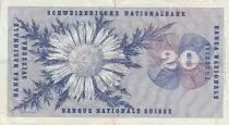 Suiza 20 Francs - Guillaume-Henri Dufour - Silver thistle - 07-07-1955 - Serial 5B